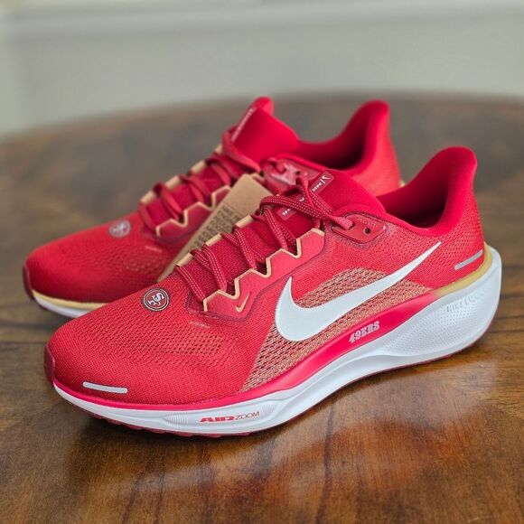 Nike Zoom Pegasus 41 NFL San Francisco 49ers Team Issued PE Men's 9.5 FZ5070-600 - Picture 16 of 16